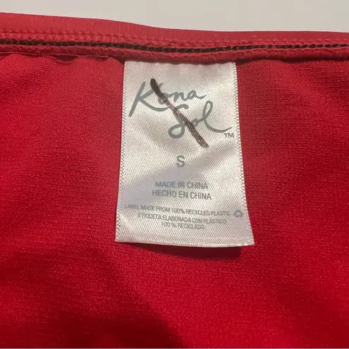 Kona Sol Stitched Hipster Medium Coverage Bikini Bottoms Red NWOT S