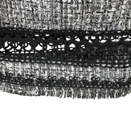 Elie Tahari Liri Black Tweed Cropped Jacket Office to Evening Size Medium