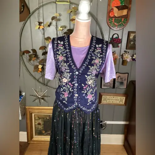 90’s Style Faux Silk Purple Shirt Large