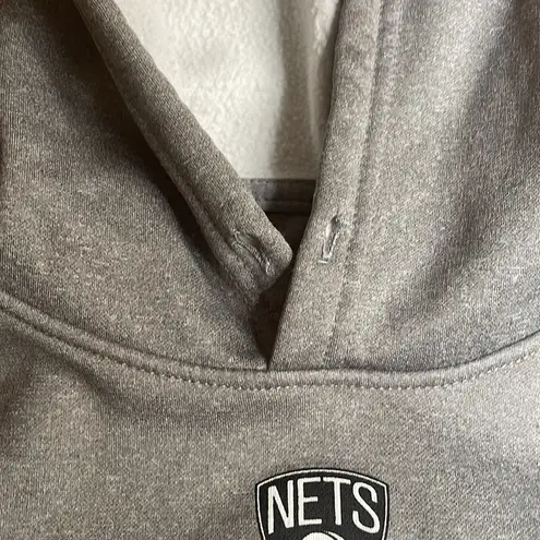 Nba  BROOKLYN NETS gray hooded sweatshirt size medium