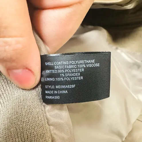 Mo-Ka Tan Faux Leather Jacket