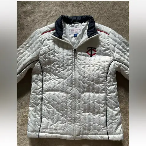 Genuine Merchandise Women’s Puffer‎ Jacket Full Zip Twins Embroidered Sz M