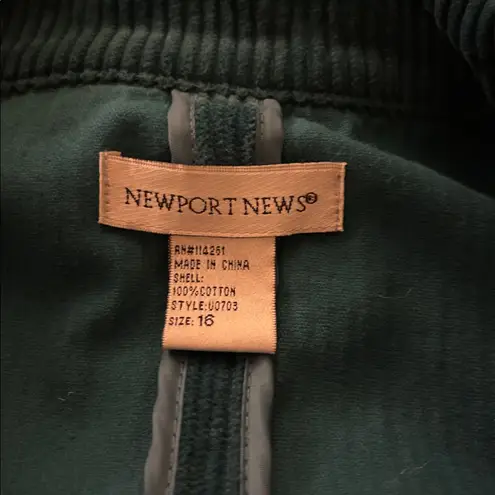 Newport News VTG 90’s Wide Corduroy 3 Button Barn Jacket Sz 16 Unlined Pockets