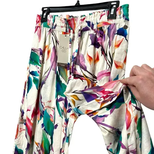 NEW Calia Linen High Rise Wide Leg Cover Up Unbleached Pants Women’s Size Small