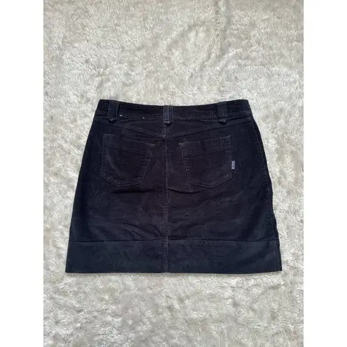 Patagonia  Sz 6 Black Corduroy Organic Cotton Mini Skirt Fall Winter Pockets