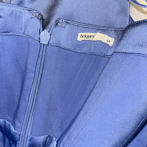 House Of CB NWOT Olivette Periwinkle Satin Corset Maxi Dress Sz XL