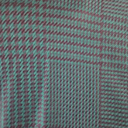 80s Vintage Green Navy Houndstooth Plaid Retro Workwear Power Skirt Suit Size 4