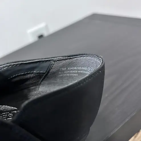 Aerosole Endearing black leather Lace up Chucky heel shoes women's size 7