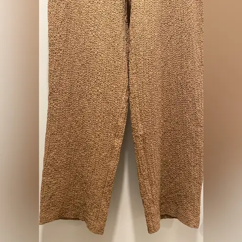draper's & damon's VTG Petites Tan Brown Crinkle Cotton Casual Pants Slacks