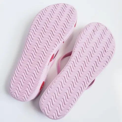 Sole Mates Cherry Wedge Flip Flop Sandals Y2K Style Red Size 6