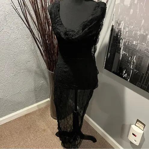 Pretty Little Thing 🍒NWT PRETTY LITTLE THINGS COWL NECK MESH MAXI BEACH DRESS SIZE 8🍒