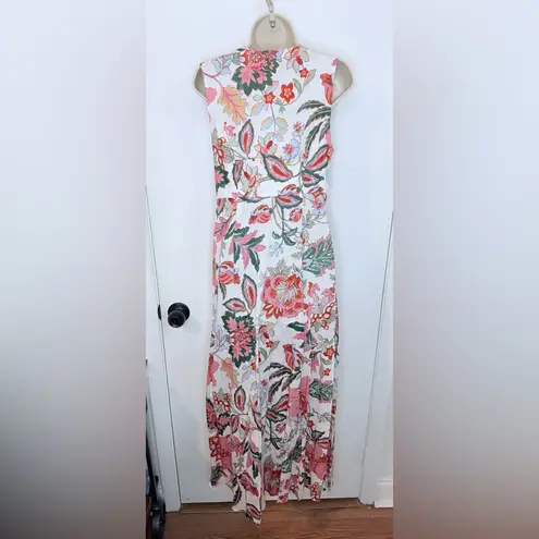 Revolve Brand Misa Casablanca Floral Midi Dress Size M NWT. Low Cut Pink Size M