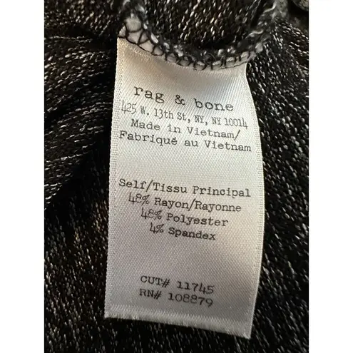 Rag and Bone  Heathered black Hudson Split Back Sleeveless Top Size Small