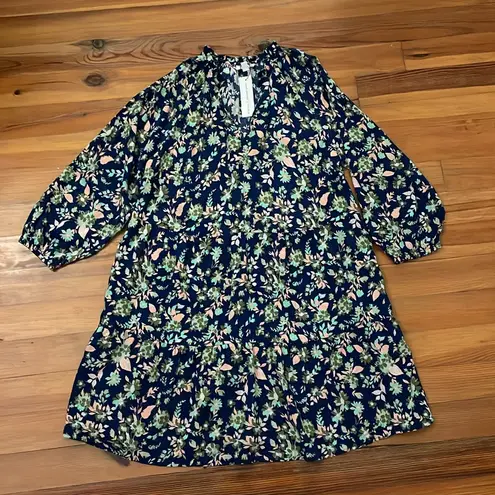 Caralyn Mirand X The Drop Blue Floral Pullover Dress Womens Size Extra Large NEW