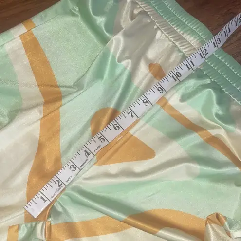 HOSBJERG Riley Printed Pants Medium M TRIPPY FUNKY RETRO MOD Green