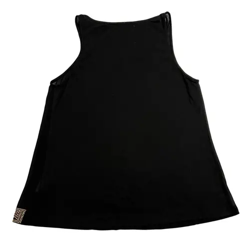 Kashion Sleeveless Scoop Neck Mixed Media Studded Tank Size X