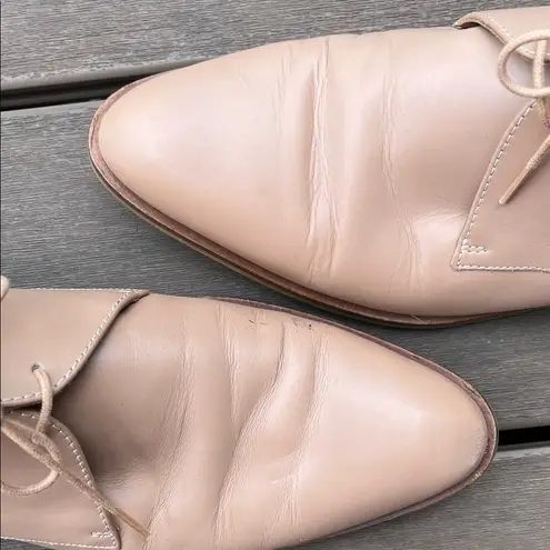 Evereve Everlane The Modern Oxford Blush Creme Leather Derby Shoes - Size 10.5