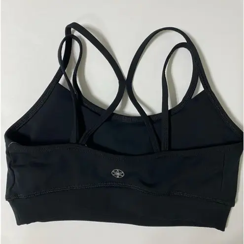 Gaiam Shine Strappy Mid-Impact Sports Bra Black