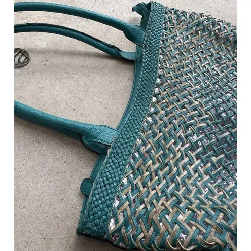 Vintage Style & Co. Sling Woven Blue Large Shoulder Bag Tote Women’s Purse