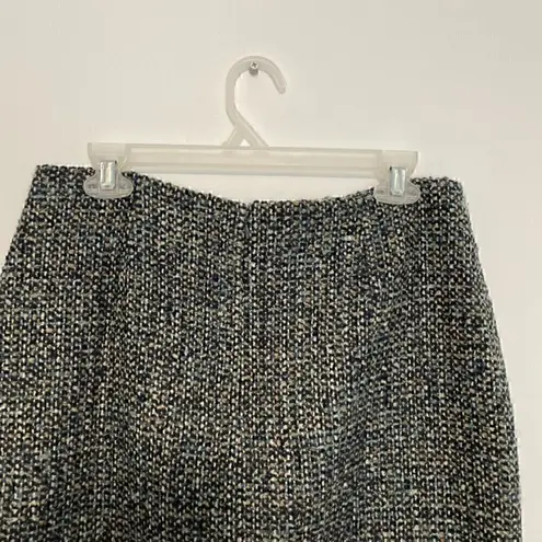 Talbots  Navy Blue Cream Beige Blue Tan Tweed Preppy Work Straight Pencil Skirt