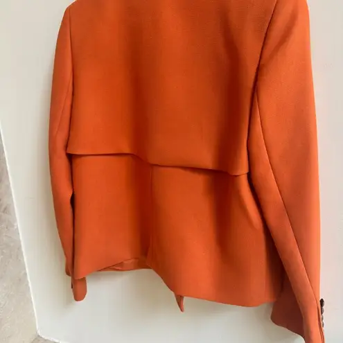 Anne Klein  Orange Double Breasted Blazer Peacoat Womens Size M Jacket