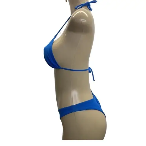 Zuliana Size Small Blue Triangle Bikini Set. Made in USA. New With Tags