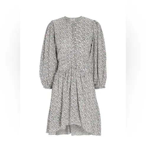 Isabel Marant Étoile Marili Ruched Blouson-Sleeve Dress, Size US4|FR34 New w/Tag