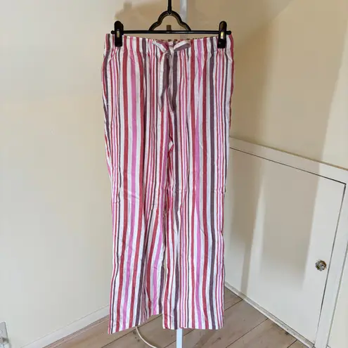 Auden NWT Women's Pink Striped Flannel Sleep Pants Size M Size M