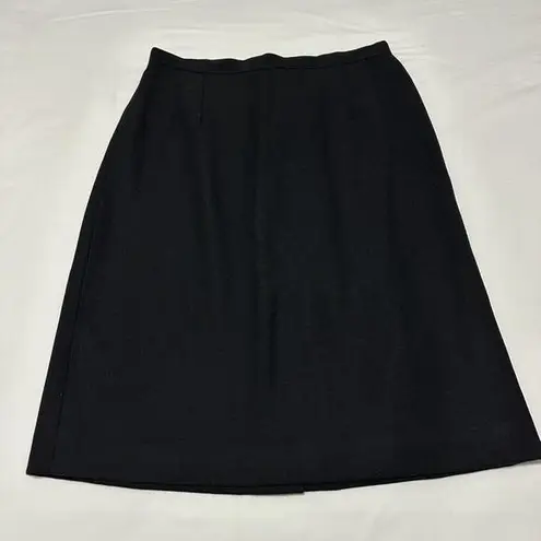 Giorgio Armani Vintage Le Collezioni 100% Wool Black Size 8 Business Skirt