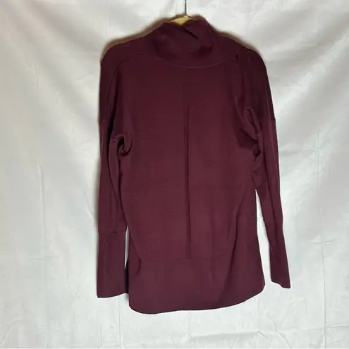 Loft Ann Taylor  Maroon Turtleneck Lightweight Sweater Size Small