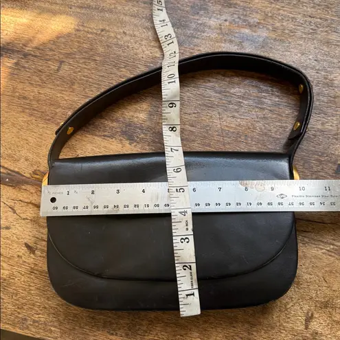 Rodo vintage Italian Black Leather Bag w/ matching coin purse convertible strap