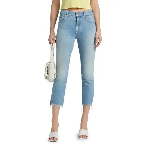 NWT Mother Insider Crop Step Fray in Can You Dig It? Stretch Jeans 29 Blue