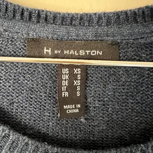H by Halston Women's Navy Blue Crewneck Sweater Size XS