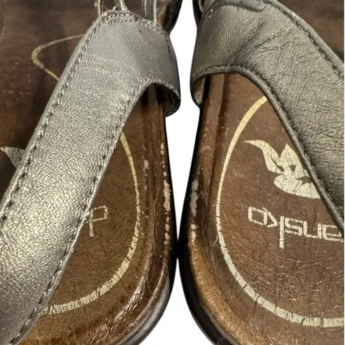 Dansko Dana Metallic Leather Strappy Sandals Comfort Shoes Size 39 US 8.5-9