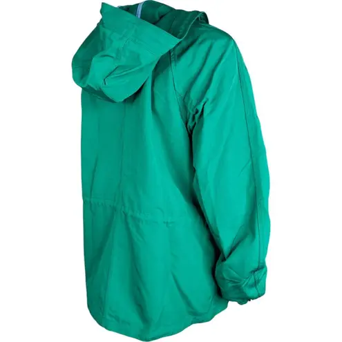 Isaac Mizrahi Live! Water Resistant Zip Front Anorak Jacket Bright Emerald M NWT Green Size M