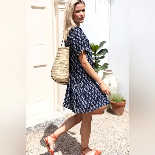 India Collection Emerson Fry XS/S Island Dress 2 Marguerite Blue Organic Cotton