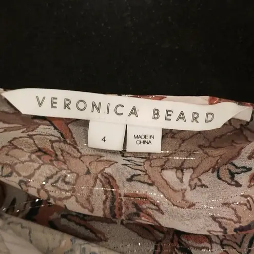 Veronica Beard ππ Dakota Dress Silk ~ Blush Multi-Color Floral Print 4 NWOT