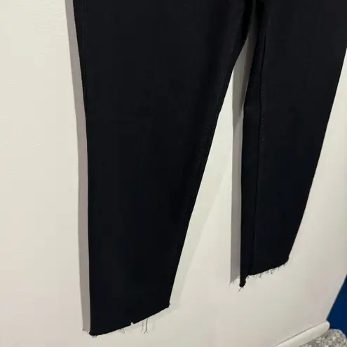 L'Agence New Milana Low Rise Raw Hem Jeans In Noir Size 26