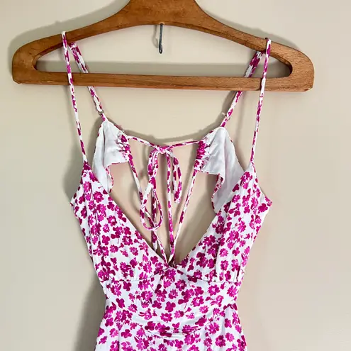 Boutique Sky To Moon Floral Cut Out Mini Dress