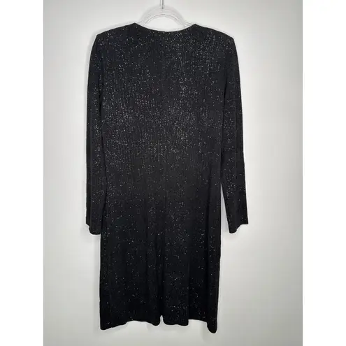 Y2K Patra Black Glitter Long Evening Jacket Dress Topper USA made Medium