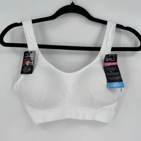 NWT Bali Comfort Comfortflex Fit Seamless Shaping Wireless Bra Medium White‎ White
