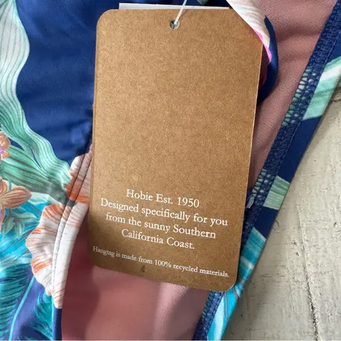 Hobie Floral Side Tie Bikini Bottom NWT size XS Blue Tropical Hipster Swimsuit - Image 7