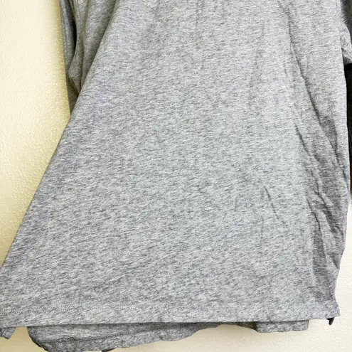 Made For Italic Shirt Womens Large Grey Crew Neck Long Sleeve Embroidered Gray