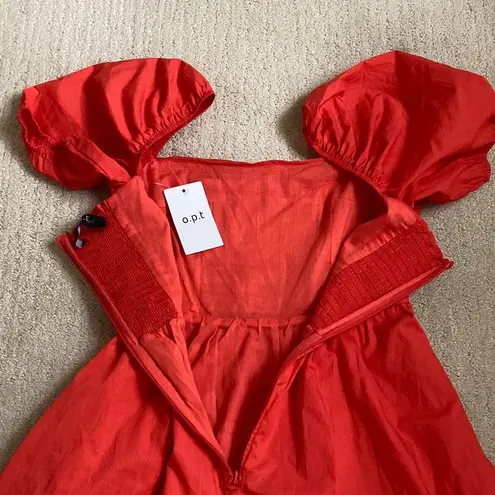 NWT o.p.t. by Anthropologie Saffron River Style Midi Dress Size M Orange Size M