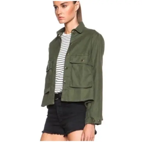 The Great THE The Swingy Army Canvas Jacket Green Japanese Twill Size 1