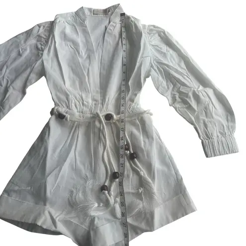 Choosy Women's White Romper with Rope Belt Size XS NWT