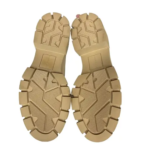 Sincerely Jules Dylan Loafer Chunky Heels Size 10M Tan Beige Faux Leather