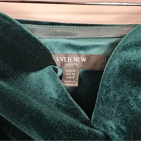 Ever New Bubble Hem Mini Velvet Emerald Dress Heart Diamanté Sz 8 Petite Party Green
