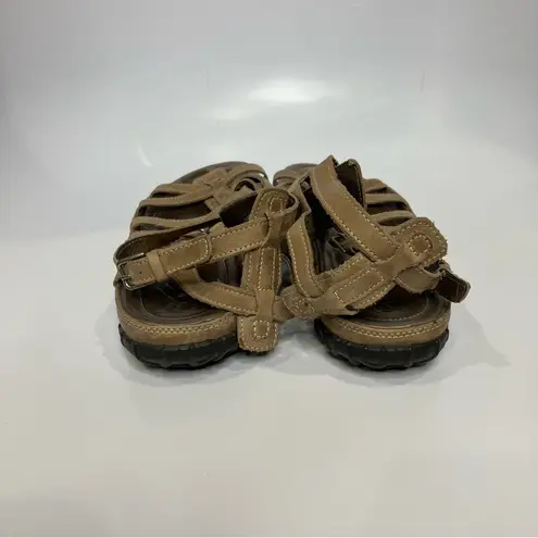 Ecco Groove Strappy gladiator sandals women’s size 41 tan leather casual