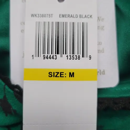 NWT Band of the Free Genevieve Emerald Black Floral Mini Dress Women's M Party Green Size M